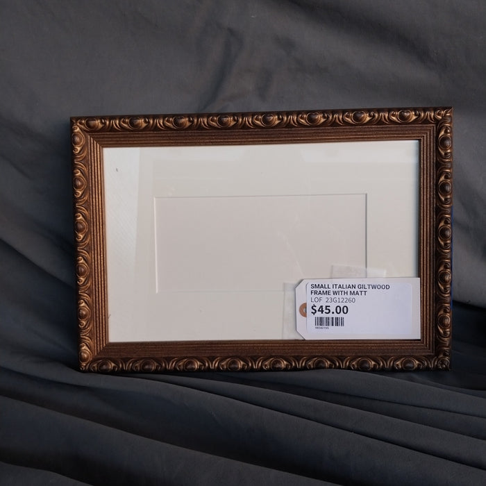 SMALL ITALIAN GILTWOOD FRAME WITH MATT