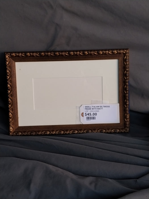 SMALL ITALIAN GILTWOOD FRAME WITH MATT
