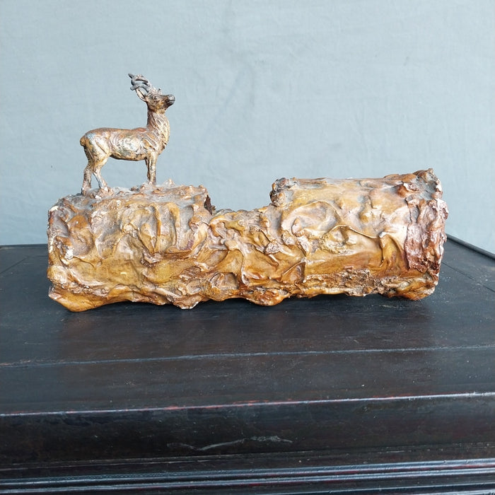 1940'S DEER  ON STUMP PLANTER