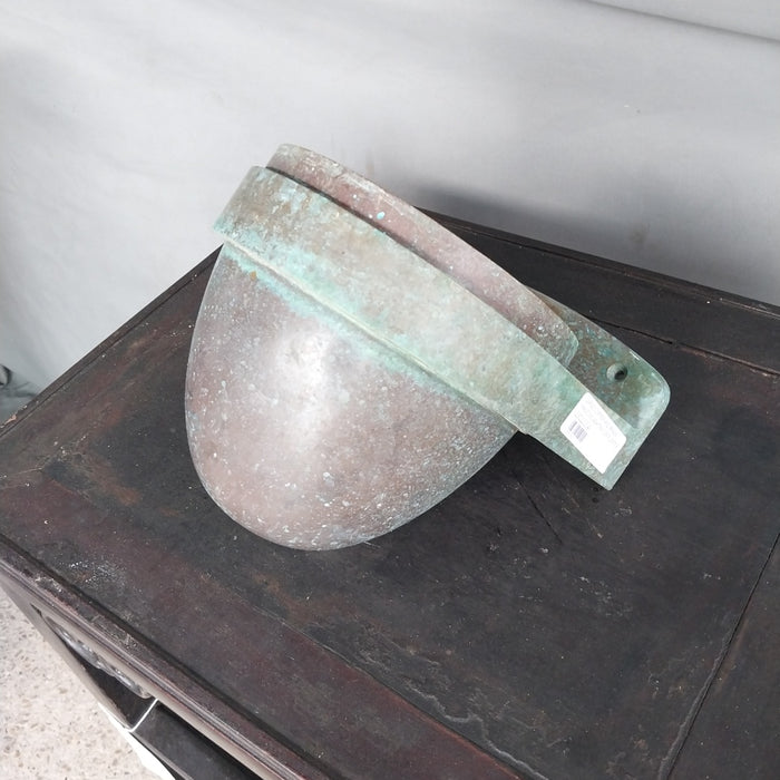 LARGE COPPER AND BRASS WALL ASHTRAY OR PLANTER