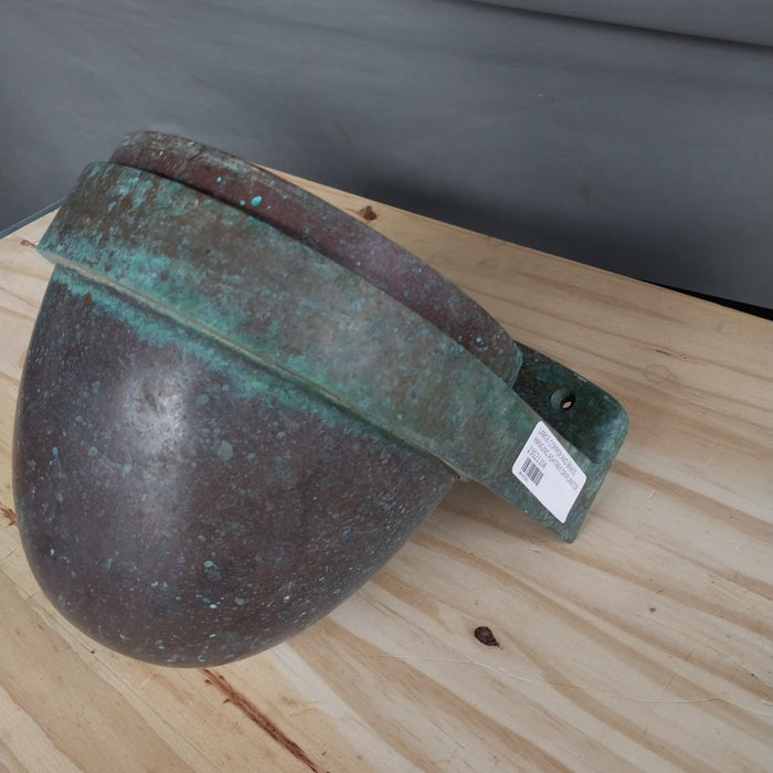 LARGE COPPER AND BRASS WALL ASHTRAY OR PLANTER