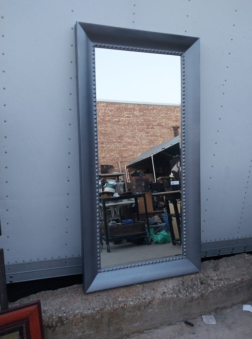 TALL GREY BEVELED MIRROR