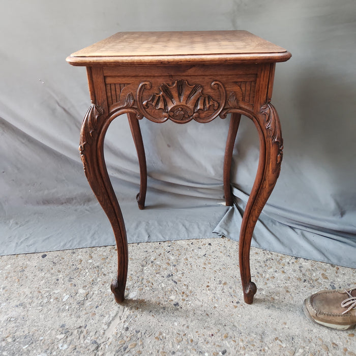 LIFT TOP LOUIS XV PARQUET OAK WORK TABLE