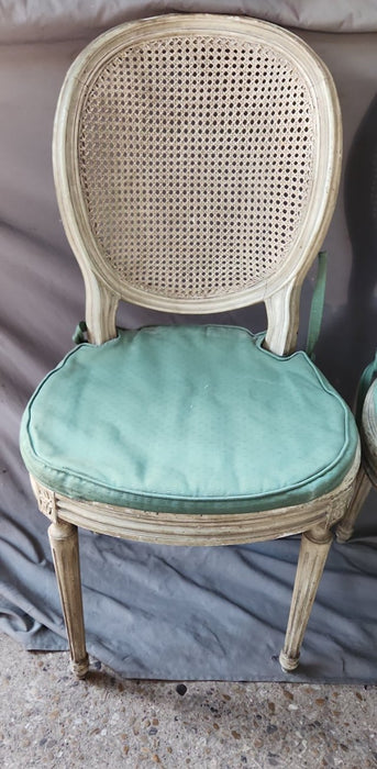 SET OF 4 BALLOON BACK LXVI CANED CHAIRS