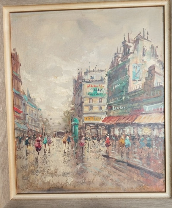 MID CENTURY PAINTING OF PARIS