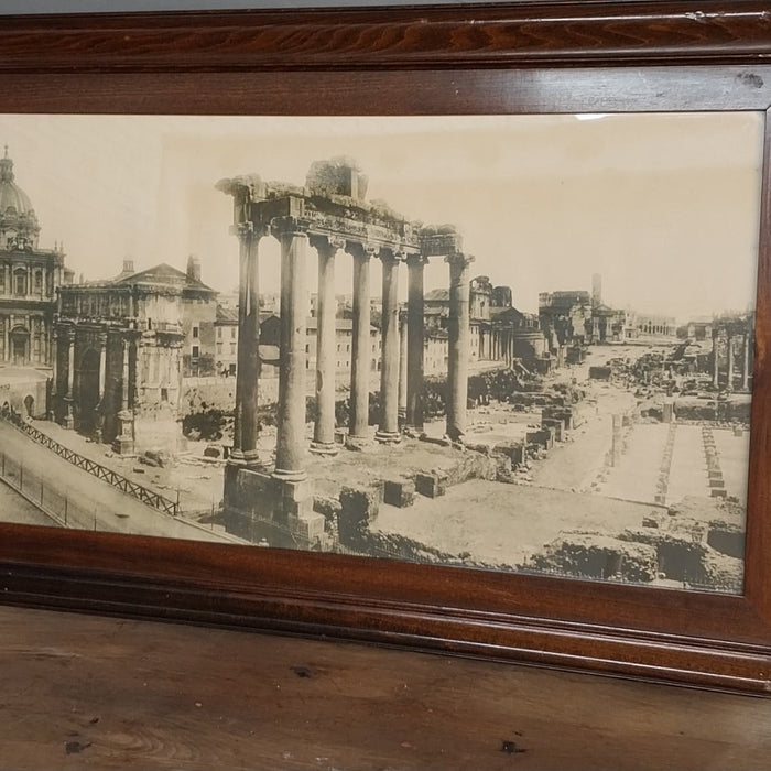 NEOCLASSICAL FRAME WITH ROMAN FORUM PHOTO