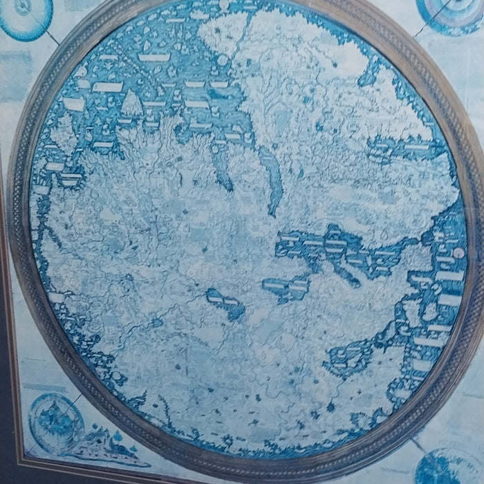 FARMED BLUE TONED SEAFARRING MAP