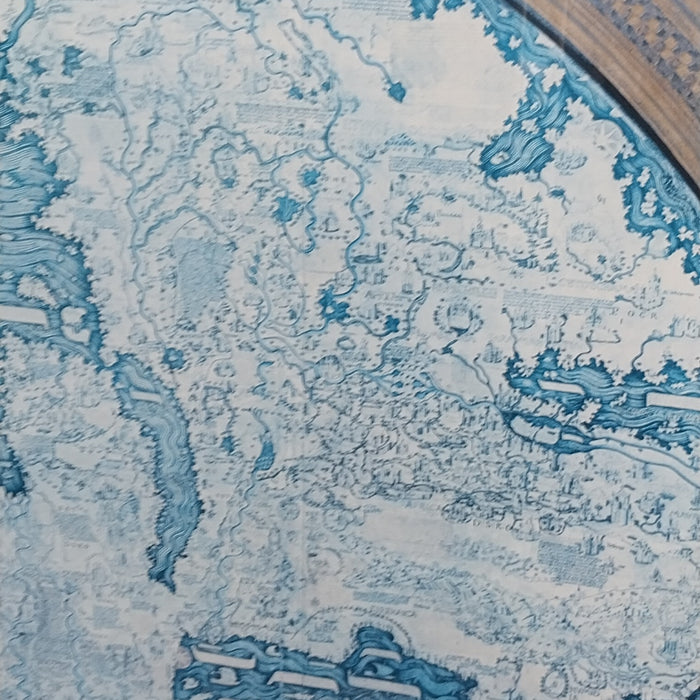 FARMED BLUE TONED SEAFARRING MAP