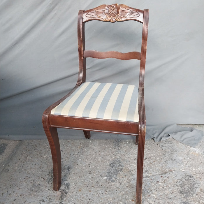 FEDERAL STYLE SIDE CHAIR WITH CARVED ROSE