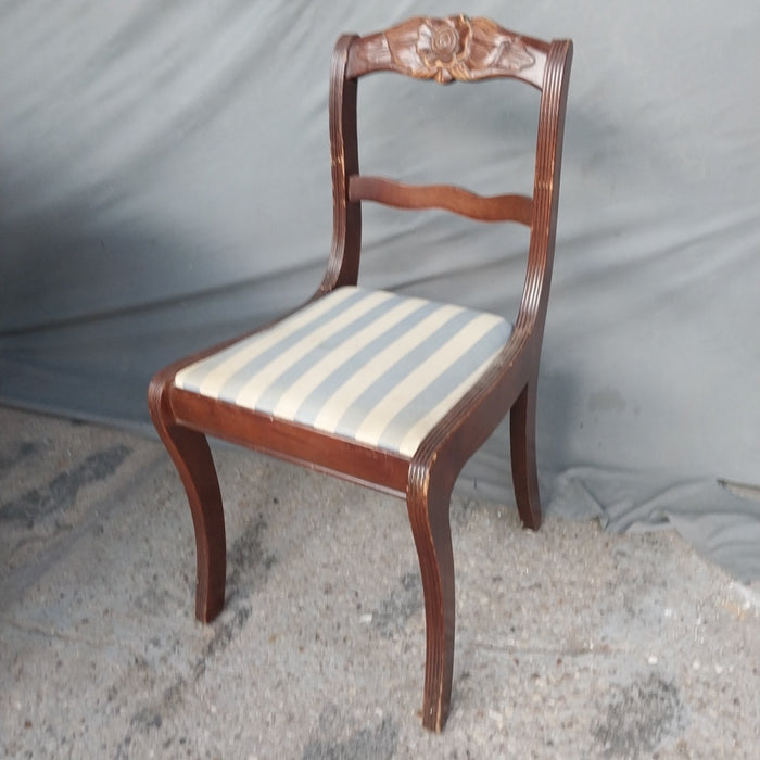 FEDERAL STYLE SIDE CHAIR WITH CARVED ROSE
