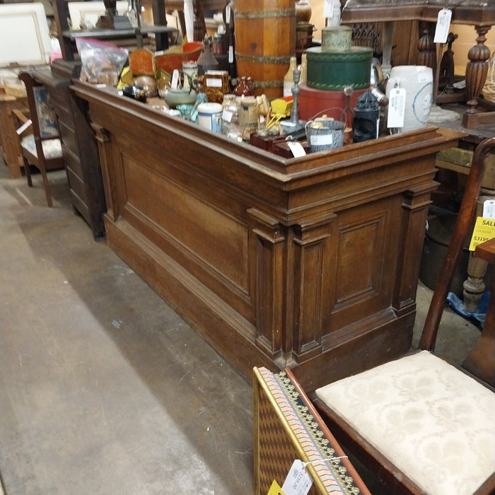 OAK CLERK COUNTER WITH DRAWERS AND DIVIDERS-KITCHEN ISLAND BASE