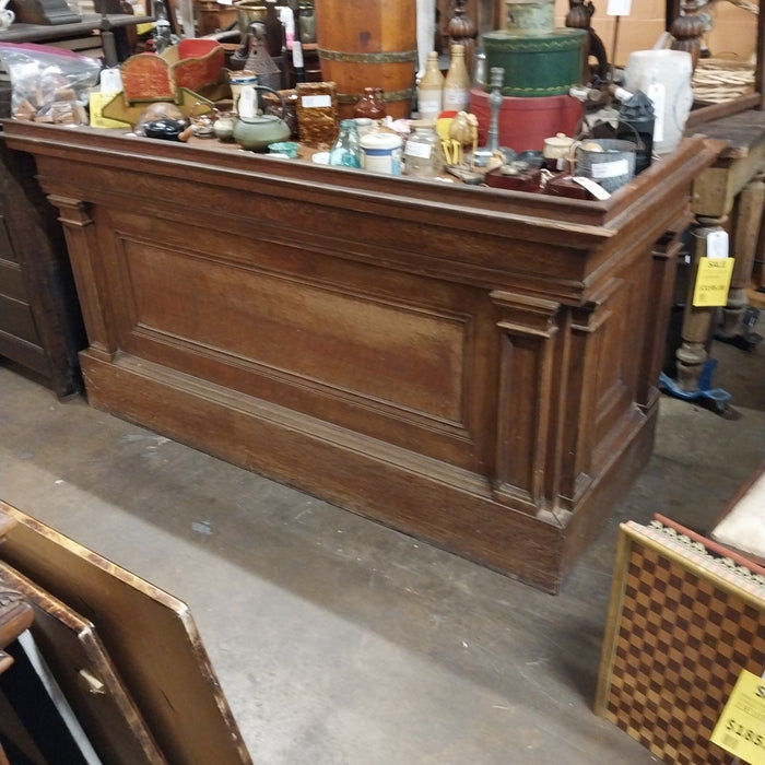 OAK CLERK COUNTER WITH DRAWERS AND DIVIDERS-KITCHEN ISLAND BASE