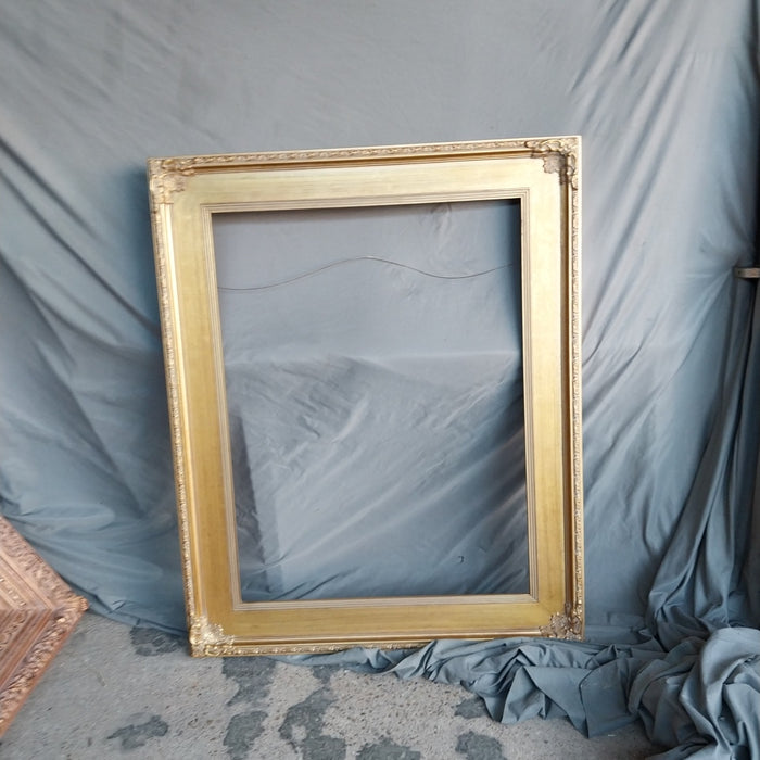LARGE BROAD FLAT GOLD FRAME