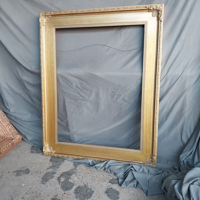 LARGE BROAD FLAT GOLD FRAME