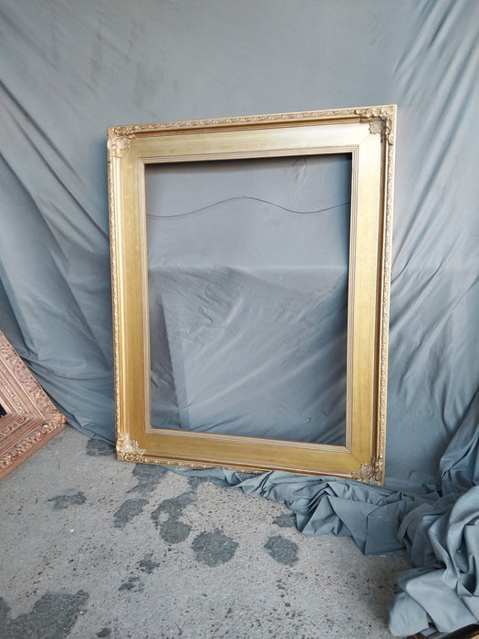 LARGE BROAD FLAT GOLD FRAME