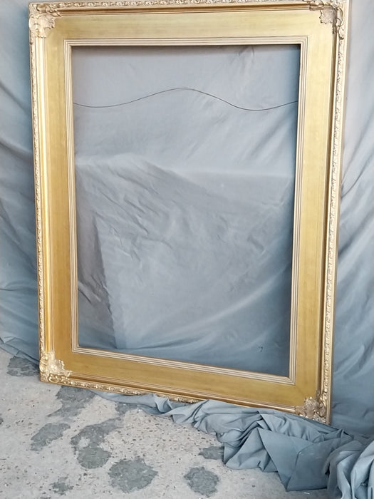 LARGE BROAD FLAT GOLD FRAME