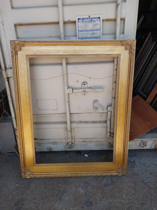 LARGE BROAD FLAT GOLD FRAME