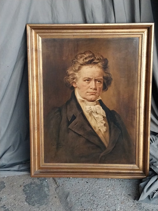 BEETHOVEN PRINT IN GOLD FRAME