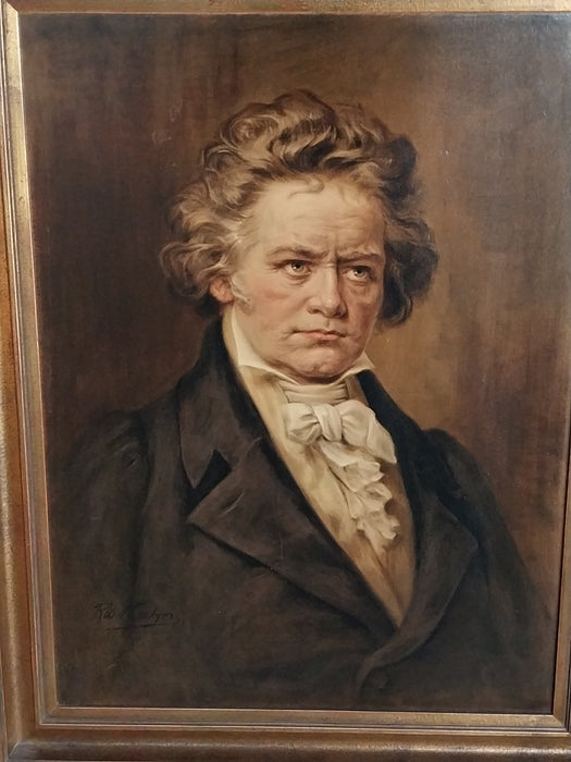 BEETHOVEN PRINT IN GOLD FRAME