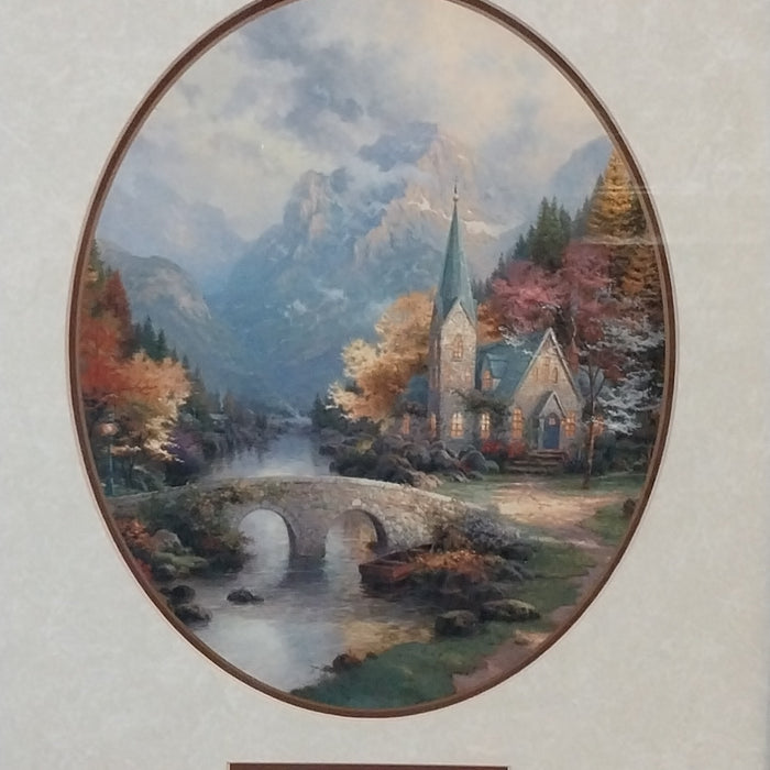 THOMAS KINCAID PRINT -MOUNTAIN CHAPEL