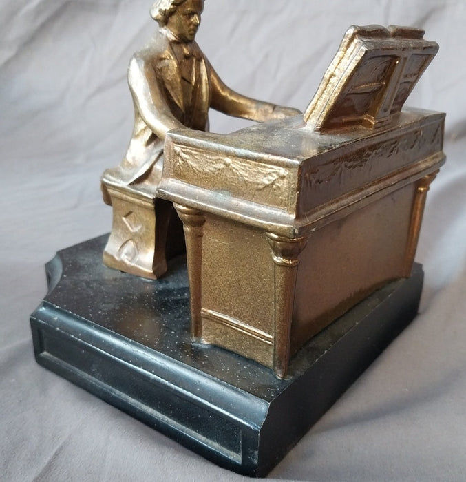 SPELTER AND MARBLE STATUE OF BEETHOVEN
