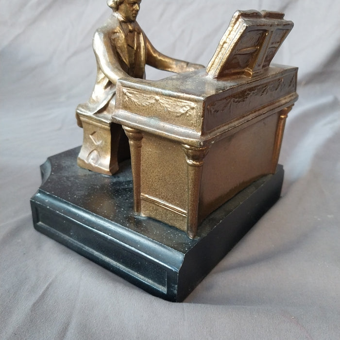 SPELTER AND MARBLE STATUE OF BEETHOVEN