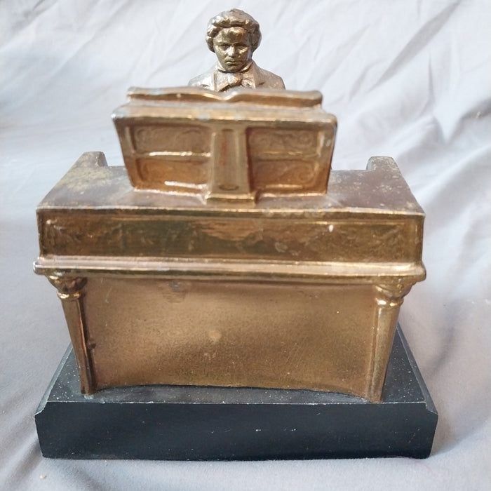 SPELTER AND MARBLE STATUE OF BEETHOVEN