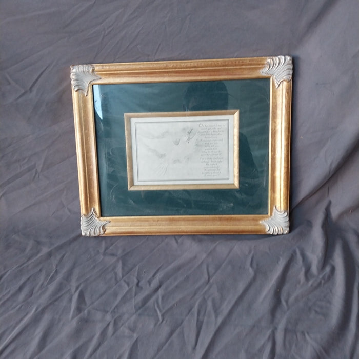 GOLD FRAME WITH RELIGIOUS SAYING