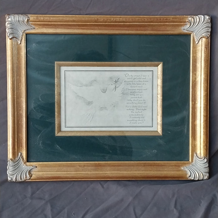 GOLD FRAME WITH RELIGIOUS SAYING