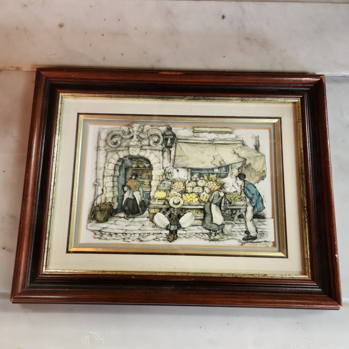 SMALL CUT OUT PICTURE OF A MARKET