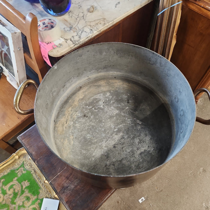 HUGE BRASS POT WITH LID