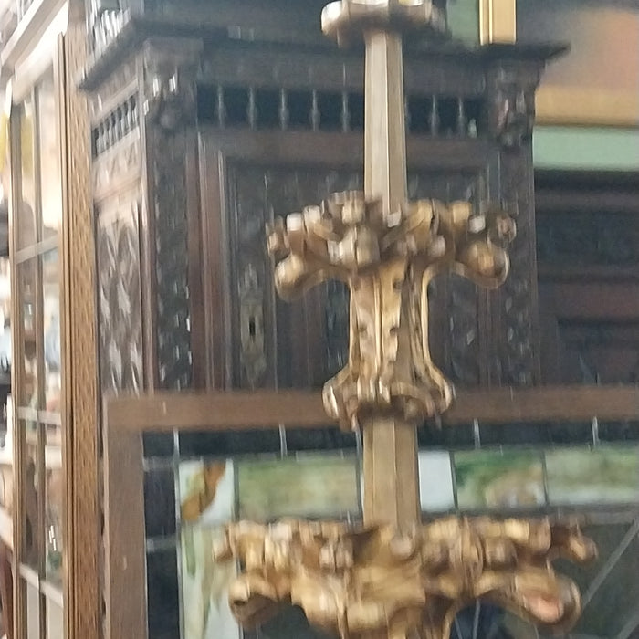 LARGE GILTWOOD GOTHIC CROQUETED FINIAL