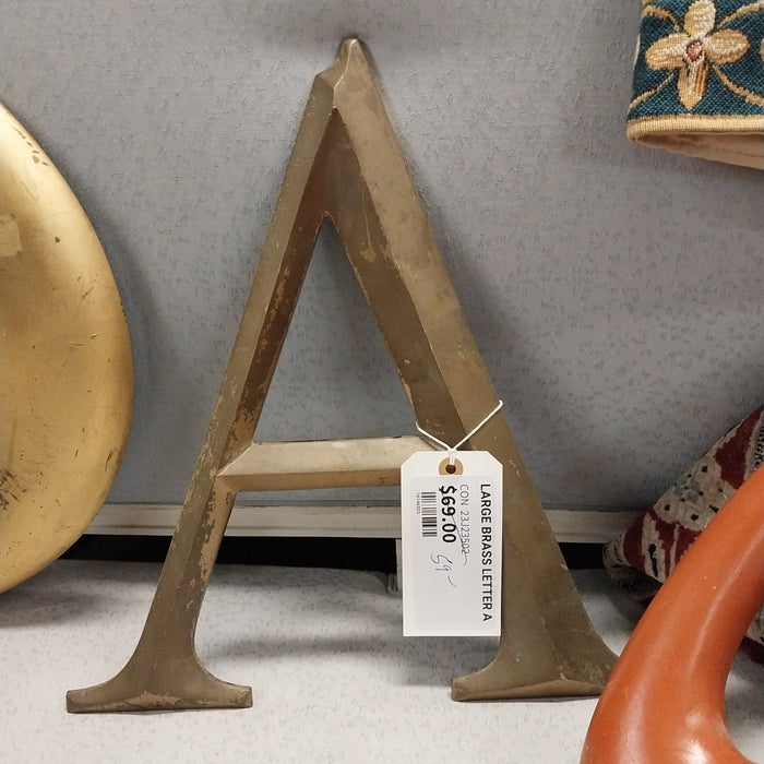 LARGE BRASS LETTER A