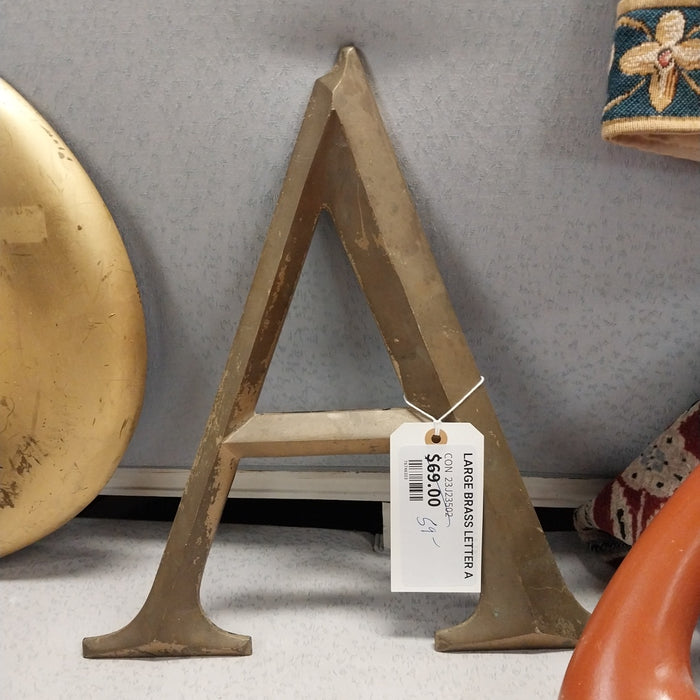 LARGE BRASS LETTER A