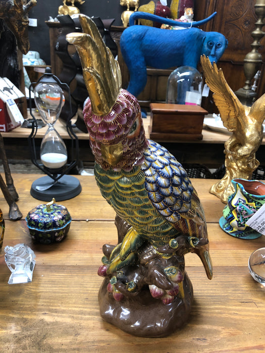 CERAMIC POLYCHORME COCKATOO