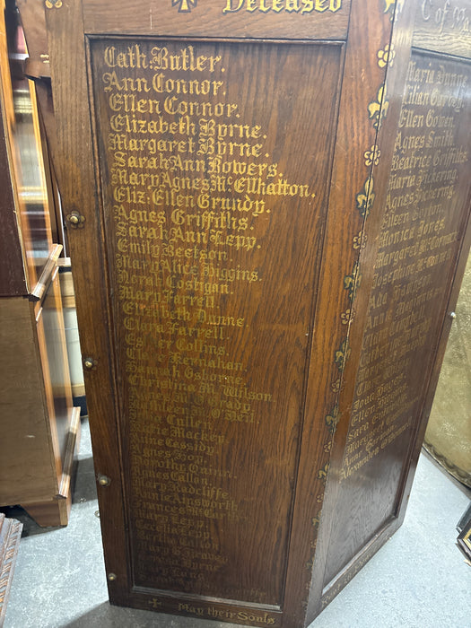 CATHOLIC ARCHED TOP MEMORIAL WALL