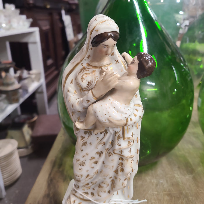 PORCELAIN MARY AND JESUS STATUE