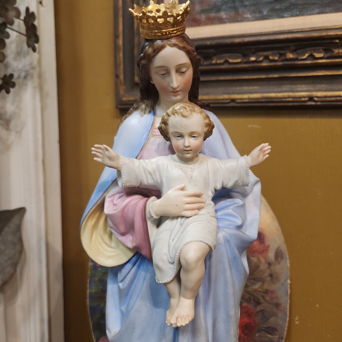 LARGE MARY WITH JESUS STATUE