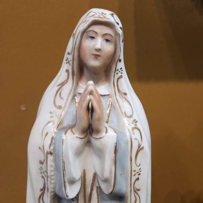 PORCELAIN OUR LADY OF FATIMA SAINT STATUE