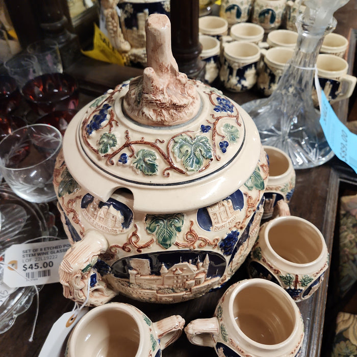 GERMAN GRAPE THEME PUNCH SET