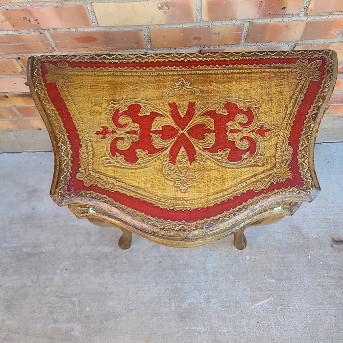 SMALL FLORENTINE SIDE TABLE WITH DRAWER