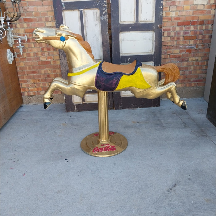 CAST ALUMINUM COCA COLA CAROUSEL HORSE ADVERTISEMENT