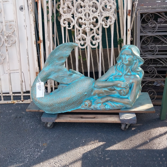 PAINTED CONCRETE MERMAID