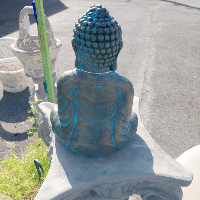 PAINTED CONCRETE BUDDHA