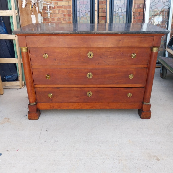 FRENCH EMPIRE MARBLE TOP CHEST