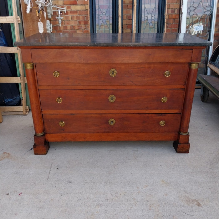 FRENCH EMPIRE MARBLE TOP CHEST