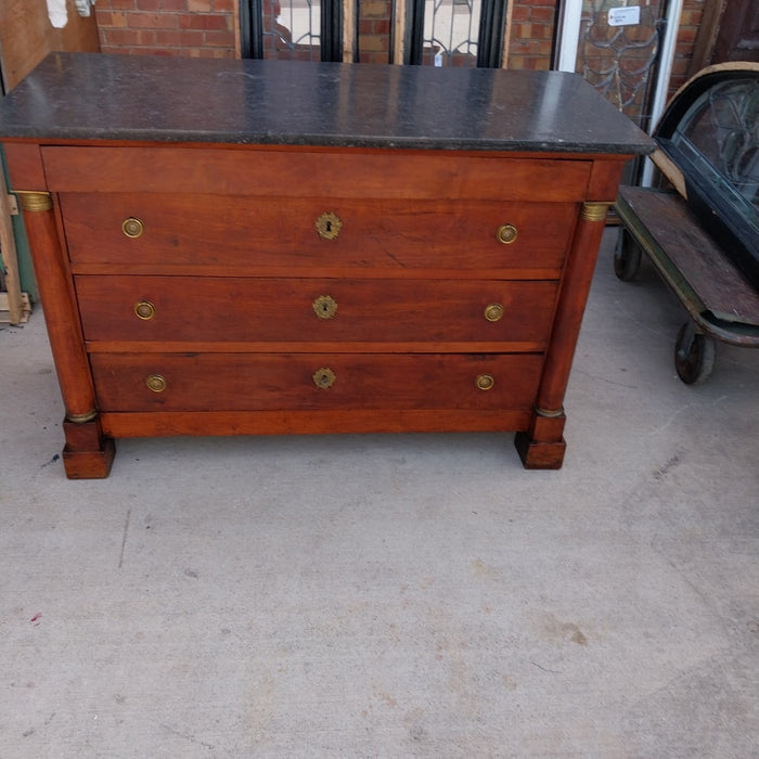 FRENCH EMPIRE MARBLE TOP CHEST