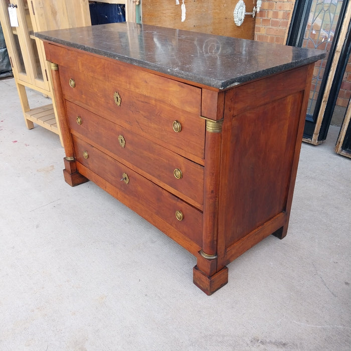 FRENCH EMPIRE MARBLE TOP CHEST