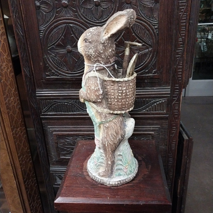 COMPOSITION  RABBIT WITH BASKET OF TOOLS
