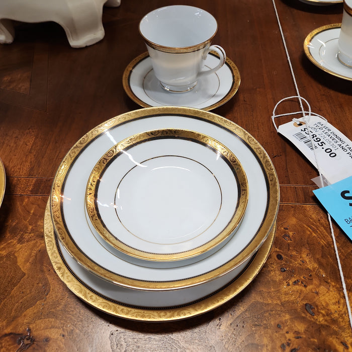 SET OF NORITAKE REGENT CHINA-GOLD TRIM